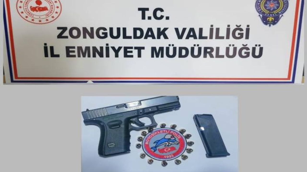  Hapis cezası ile aranan şahsı ruhsatsız silahla yakalandı