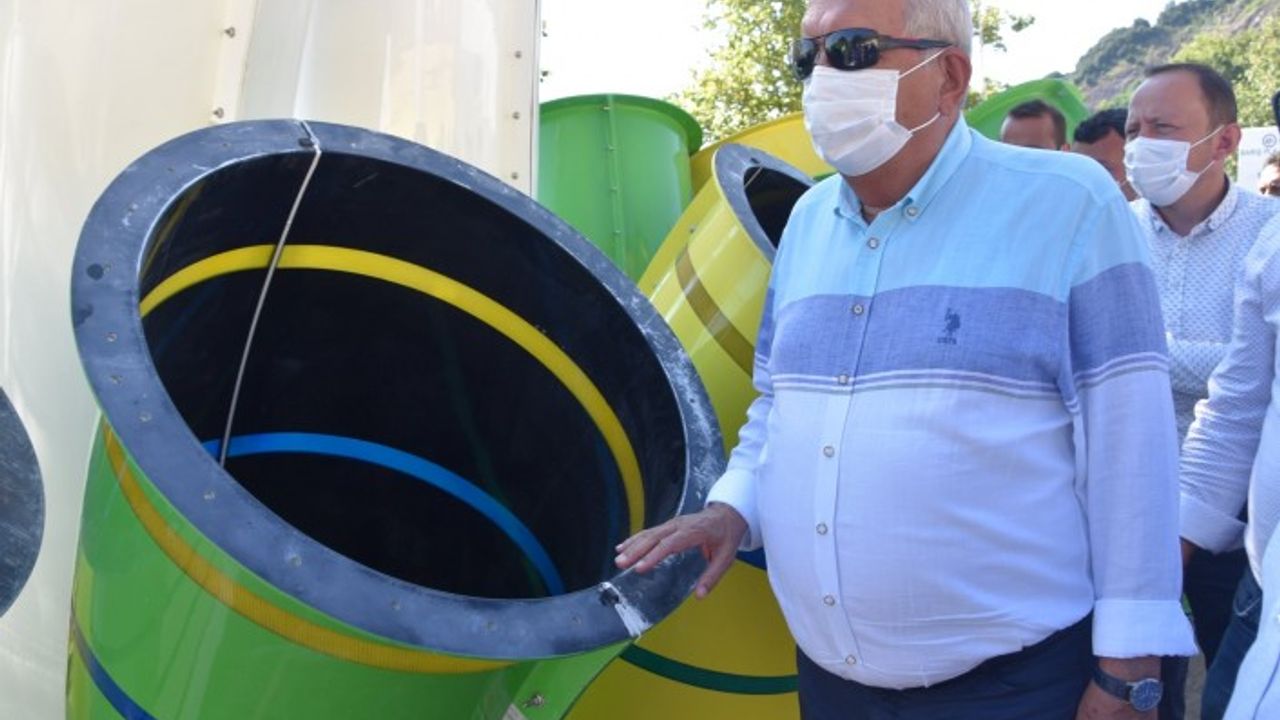 BARIŞ PLAJI’NDA AQUA PARK  KURULUMUNA BAŞLANDI