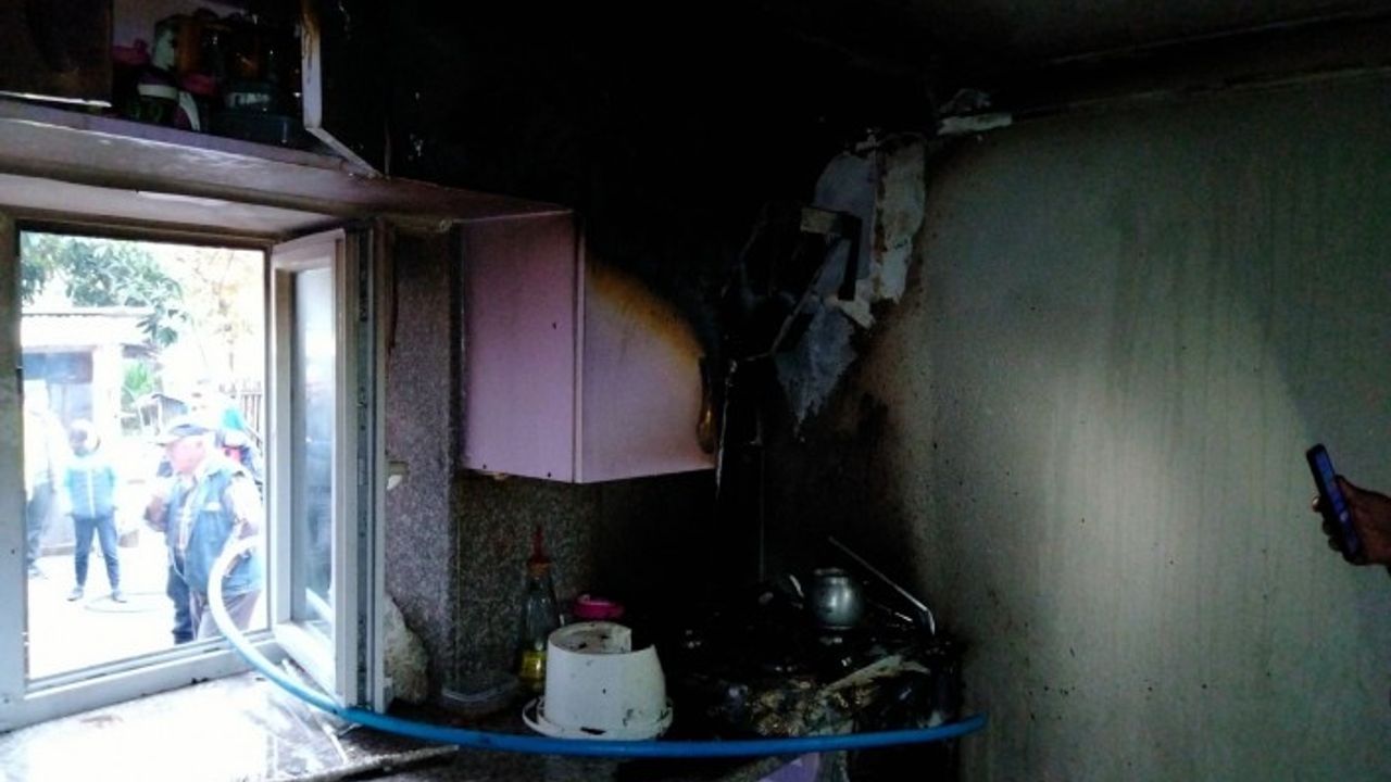 Aspiratörden çıkan yangın korkuttu