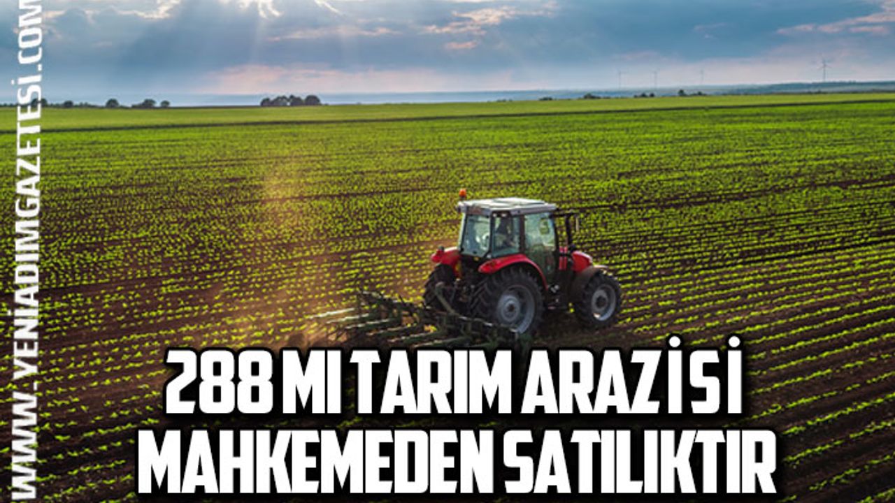288 m² tarım arazisi mahkemeden satılıktır