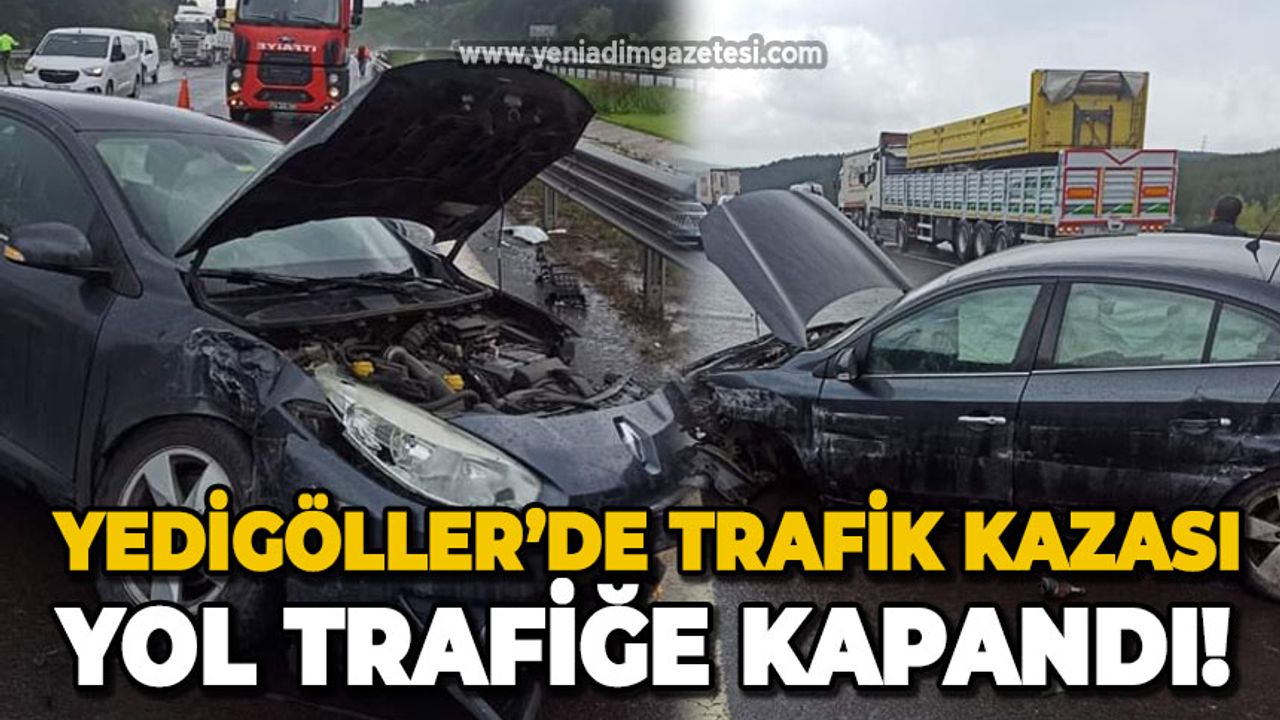 Yedigöller'de kaza: Yol trafiğe kapandı