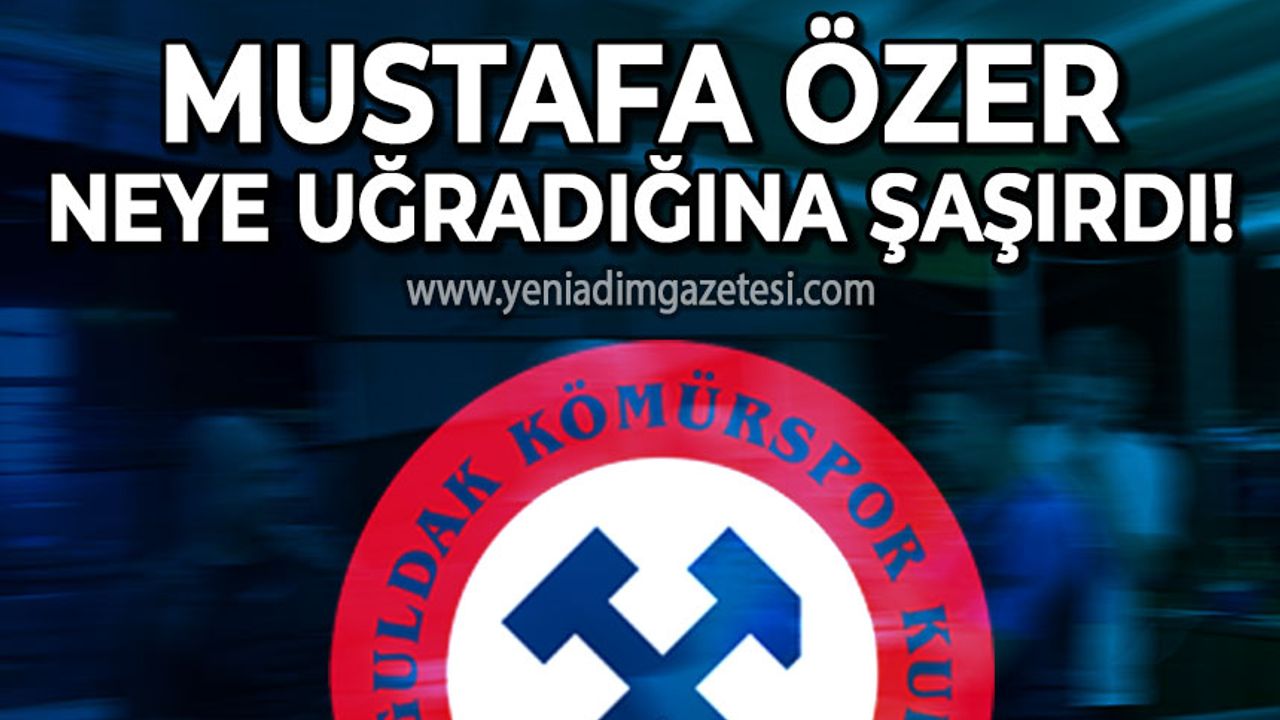Zonguldak Kömürspor'un teknik direktörü Mustafa Özer neye uğradığını şaşırdı!