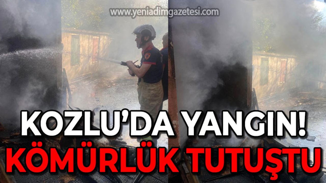 Kozlu'da yangın: Kömürlük tutuştu!