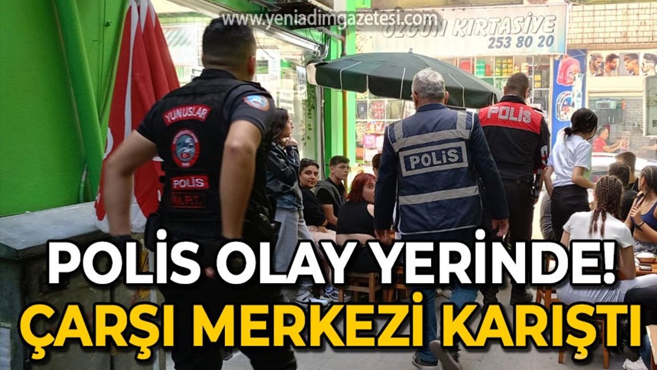 Zonguldak çarşı merkezi karıştı: Polis olay yerinde