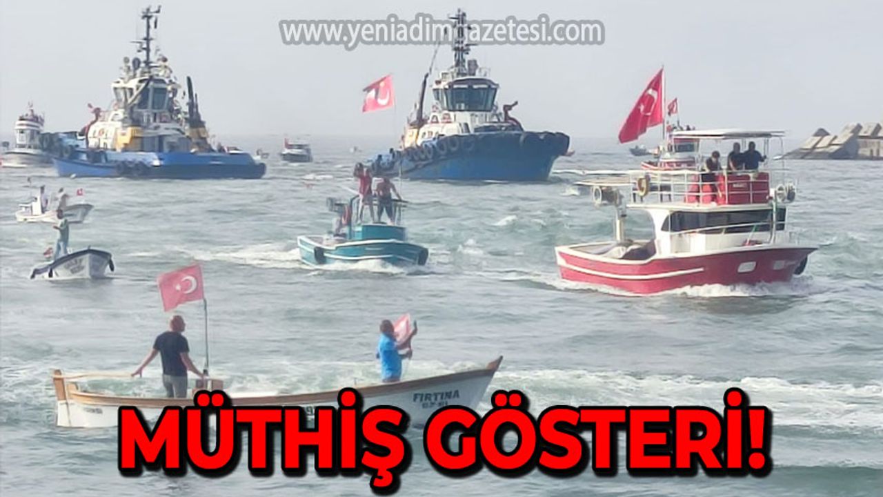 Zonguldak'ta muhteşem deniz gösterisi!