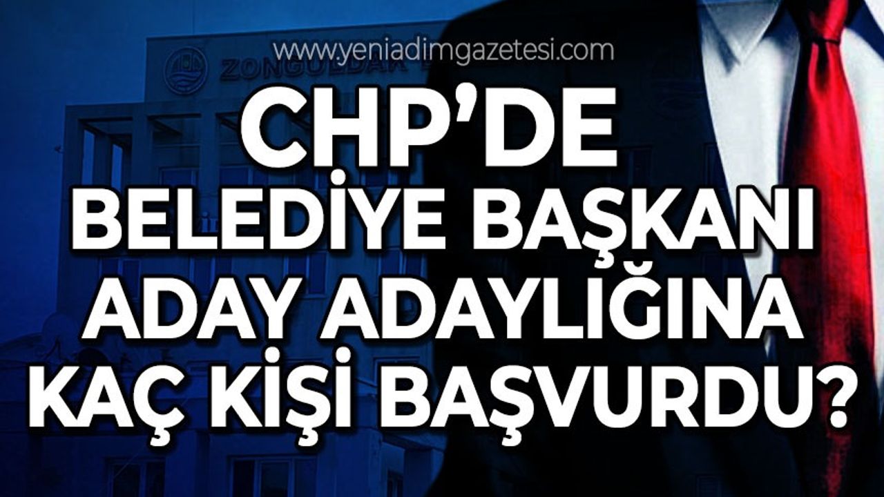 CHP'de Belediye Başkanı Aday Adaylığına kaç kişi başvurdu?