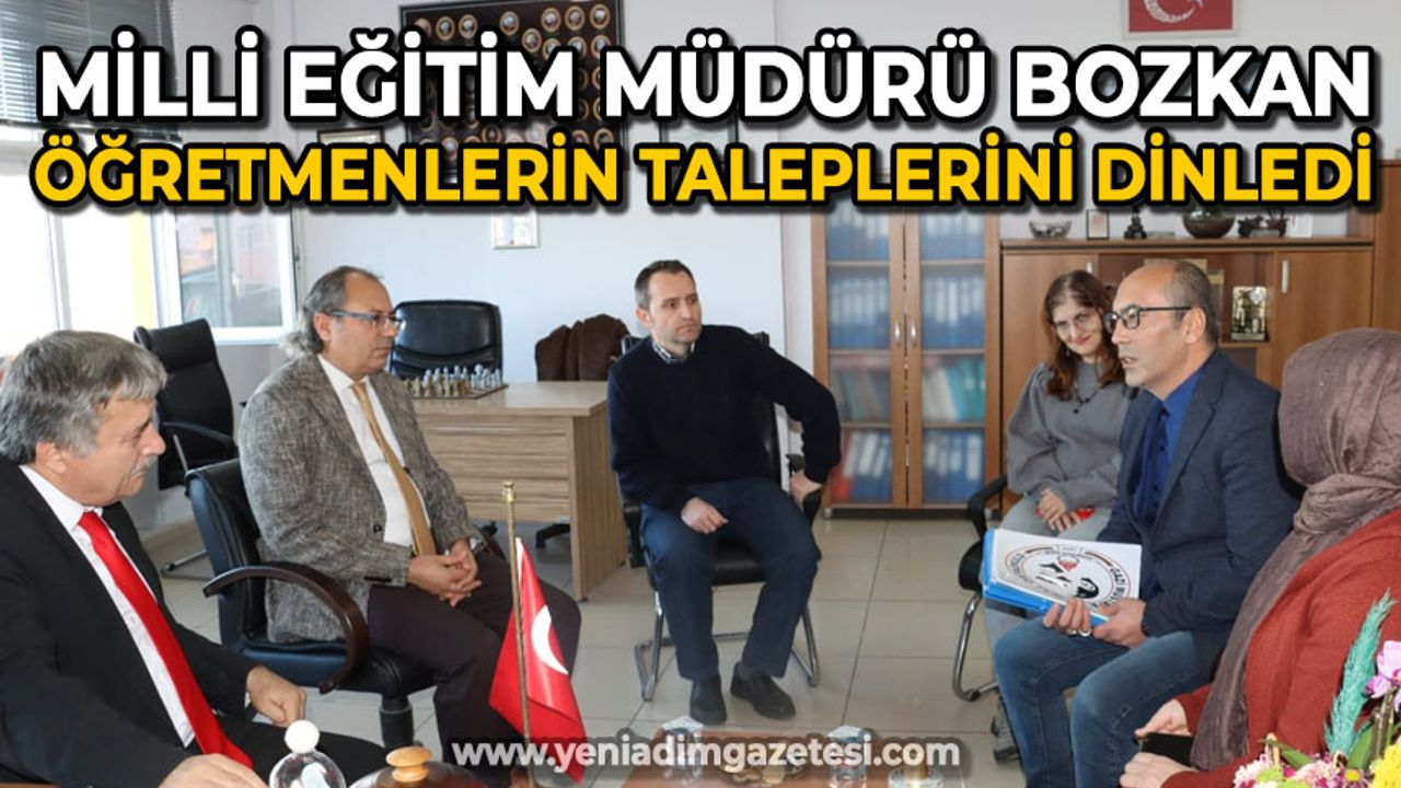 Milli Eğitim Müdürü Osman Bozkan öğretmenlerin taleplerini dinledi