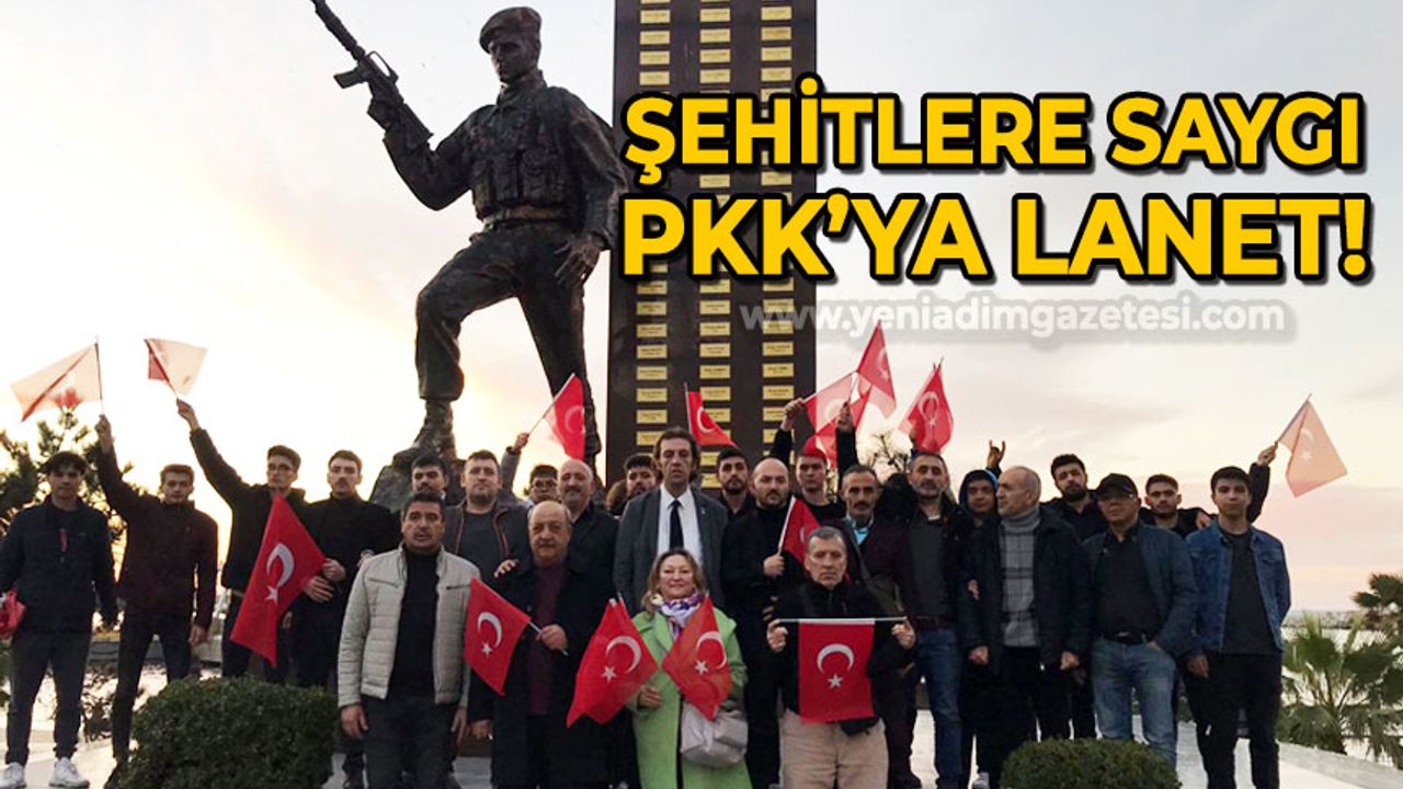 Şehitlerimize saygı PKK'ya lanet yürüyüşü!