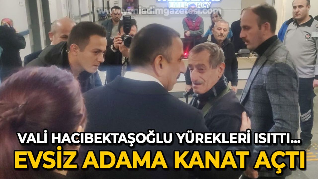 Vali Osman Hacıbektaşoğlu ziyarette evsiz adama denk geldi: Yürekleri ısıtan hareket!