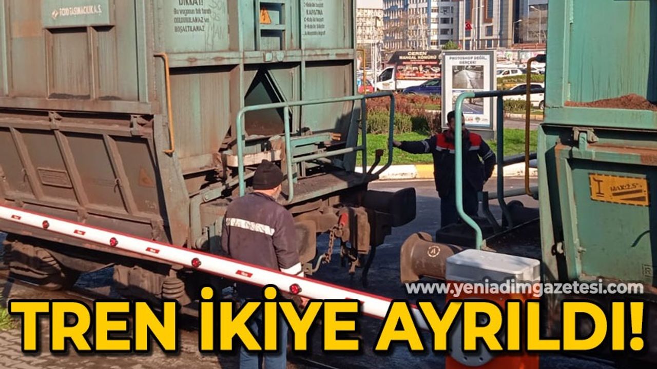 Zonguldak'ta tren ikiye ayrıldı: Trafik çift yönlü durdu!