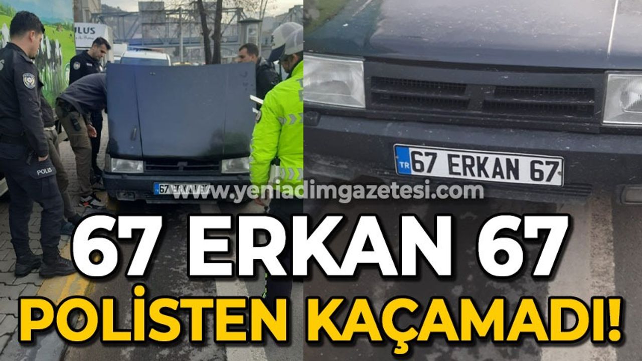 Zonguldak'ta sahte plakalı araç sürücüsü polisten kaçamadı!