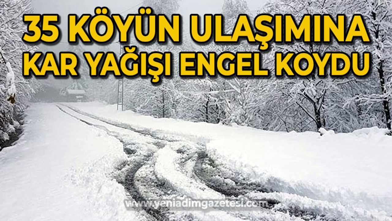 Köy yollarına kar engeli: 35 köy yolu kapandı