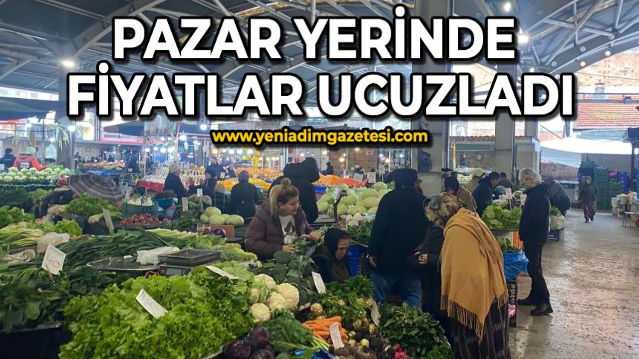 Zonguldak pazar yerinde fiyatlar ucuzladı