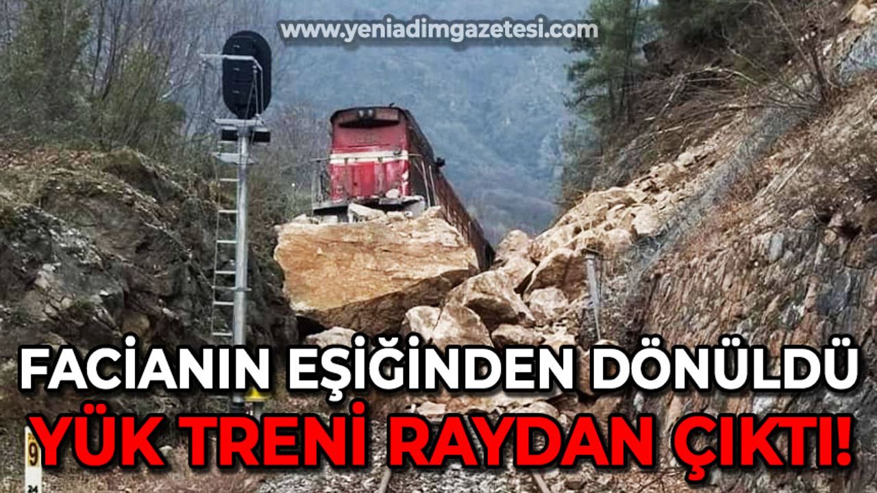 Zonguldak - Karabük hattındaki yük treni faciadan döndü!