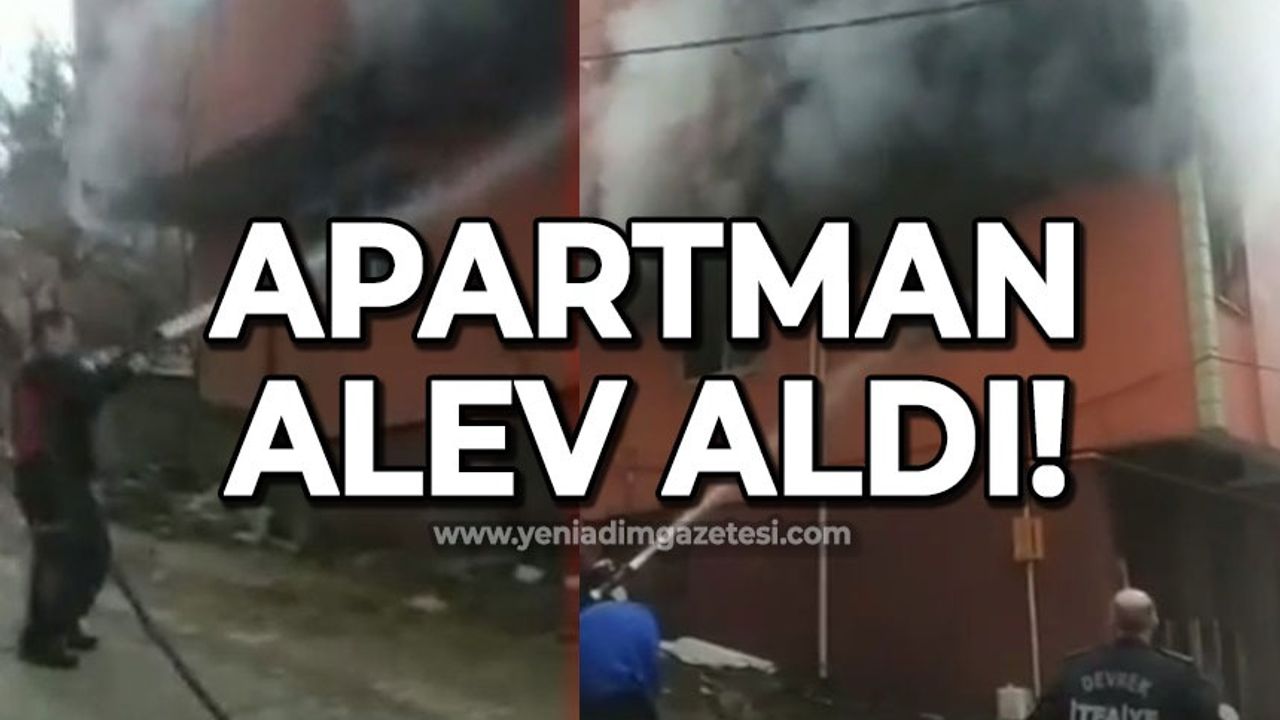 Apartman alev alev yandı: Bina sakinleri sinir krizi geçirdi!