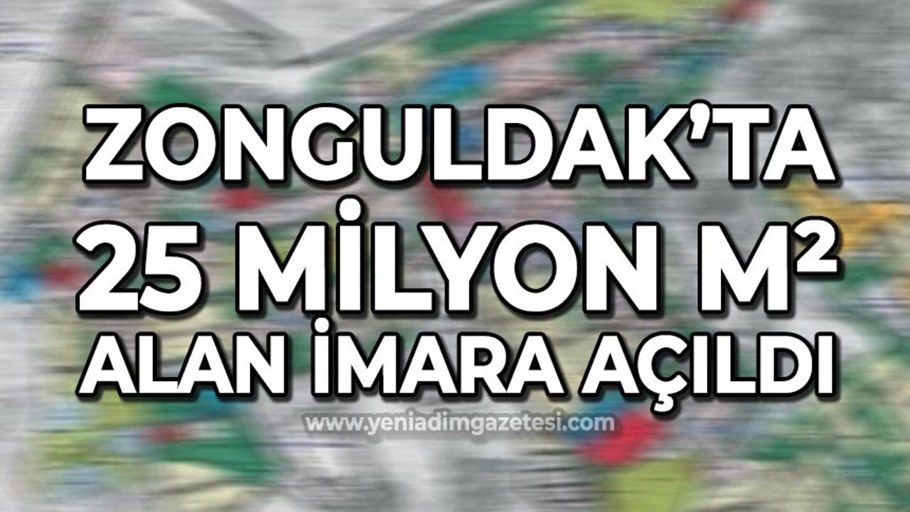 Zonguldak'ta 25 milyon metrekare alan imara açıldı