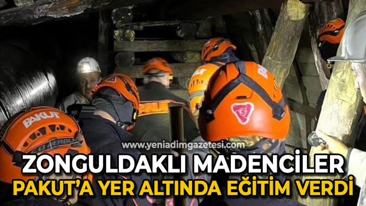 Zonguldaklı madenciler Pakut'a yer altında eğitim verdi
