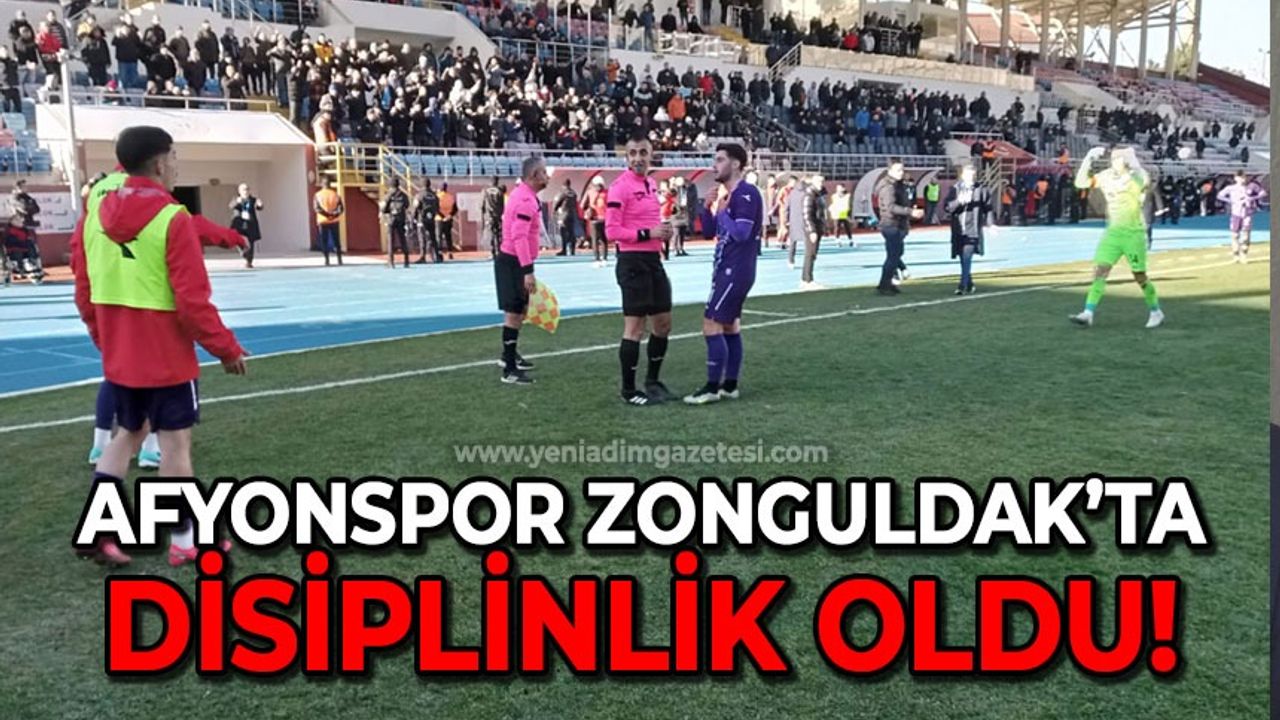 Afyonspor Zonguldak'ta disiplinlik oldu!