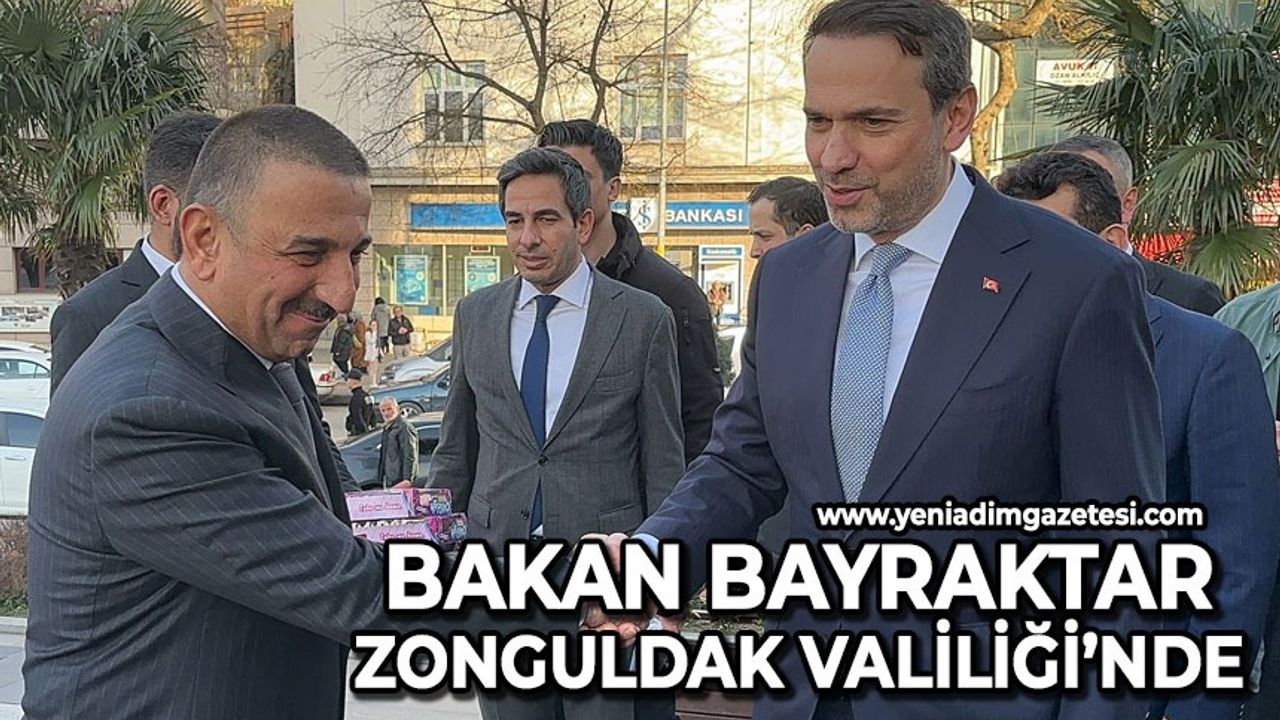 Enerji Bakanı Alparslan Bayraktar Zonguldak Valiliği'nde