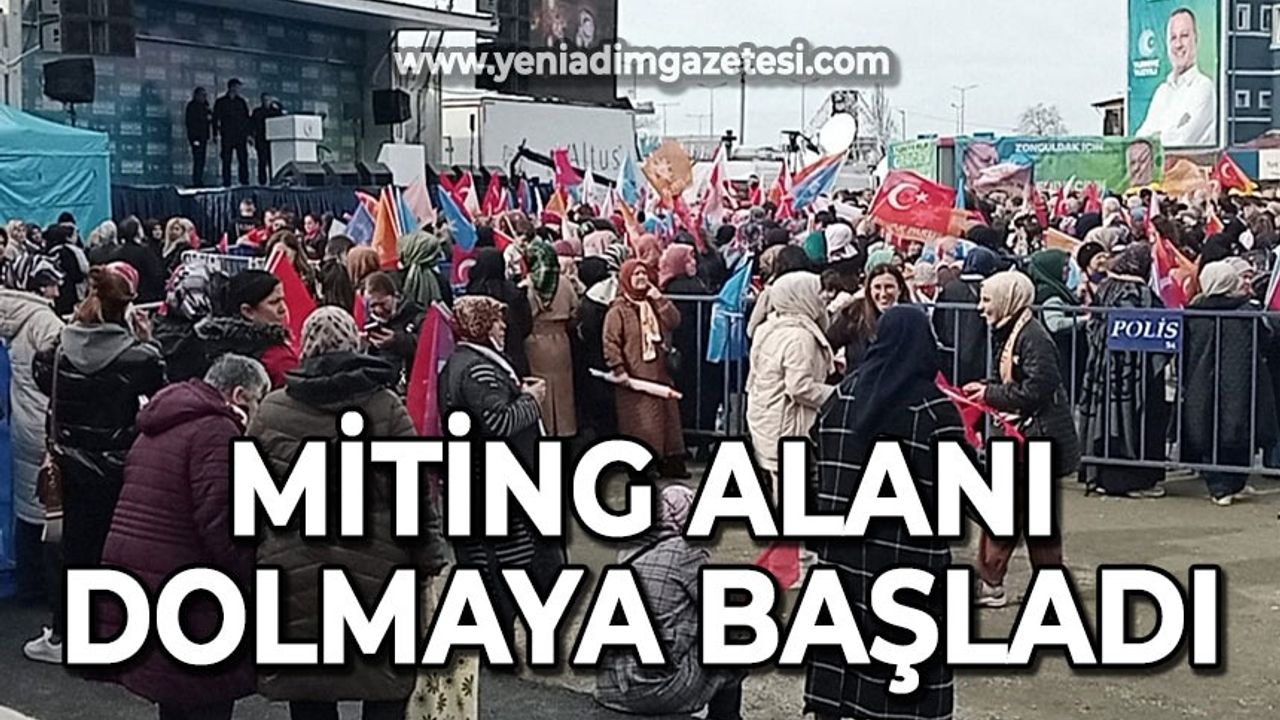 Zonguldak Cumhurbaşkanı Erdoğan'ı bekliyor: Miting alanı dolmaya başladı