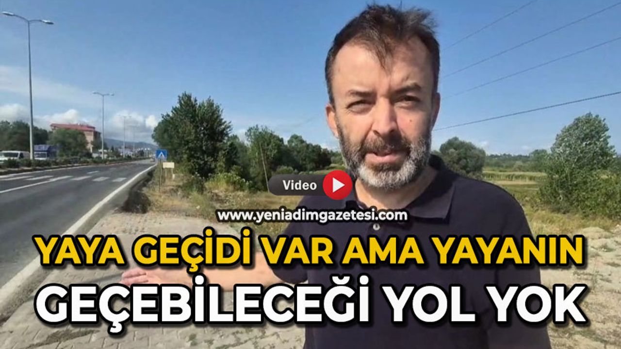 Yaya geçidi var ama yayanın geçebileceği yol yok