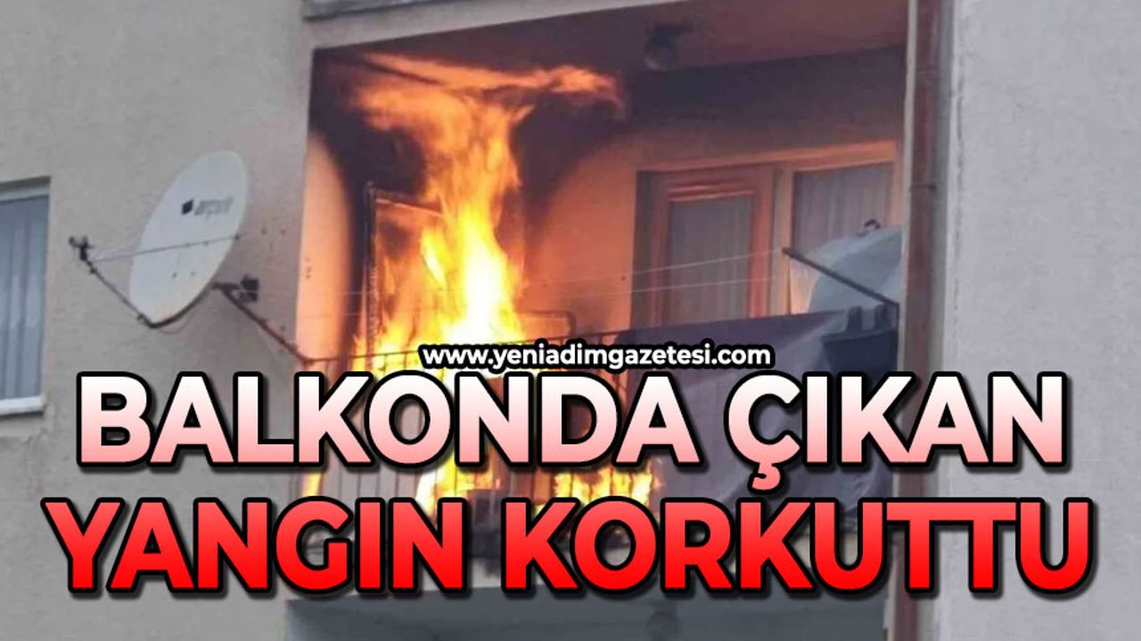 Balkonda çıkan yangın evi küle çeviriyordu