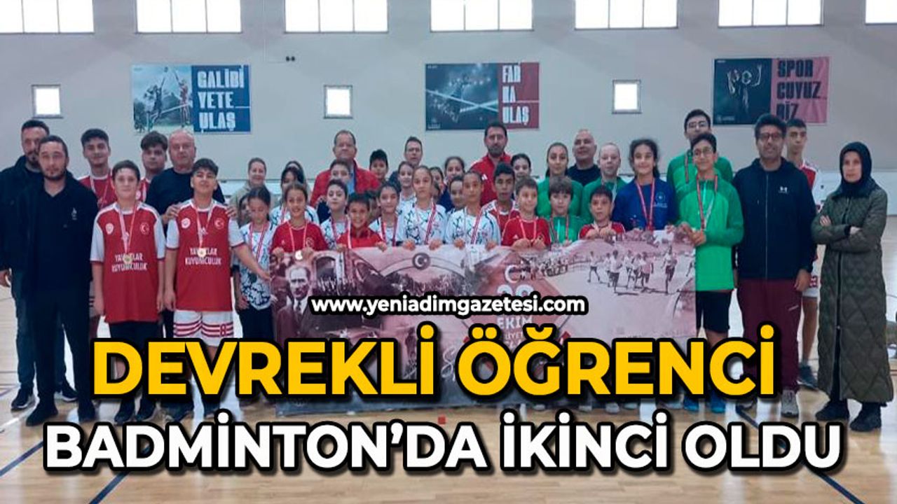 Devrekli öğrenci Badminton’da ikinci oldu