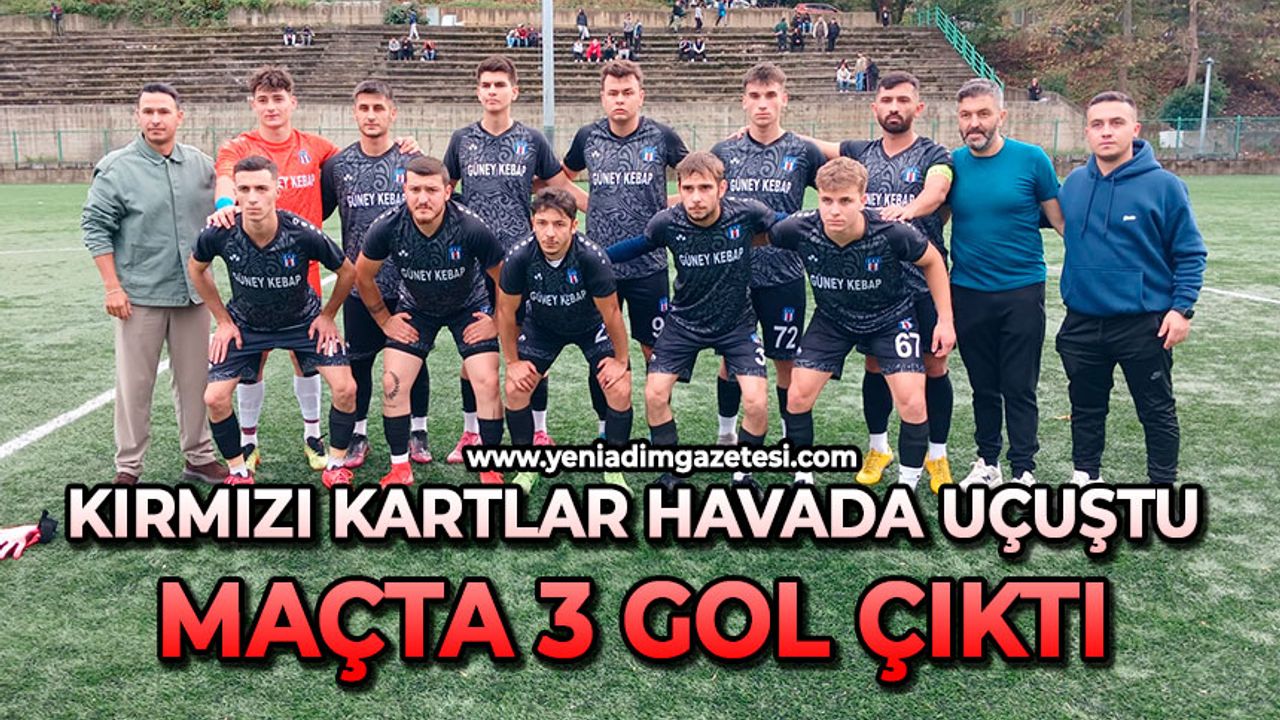 Kırmızı kartlar havada uçuştu: Maçta 3 gol çıktı