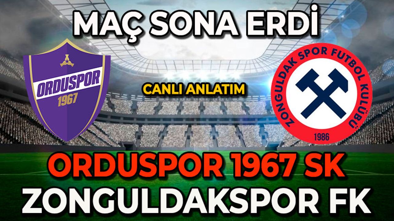 Orduspor 1967 –Zonguldakspor karşılaşma sona erdi