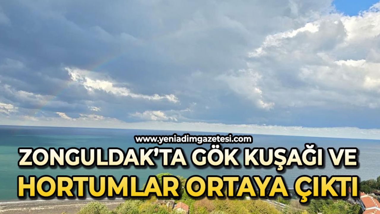 Zonguldak’ta gök kuşağı ile hortumlar ortaya çıktı