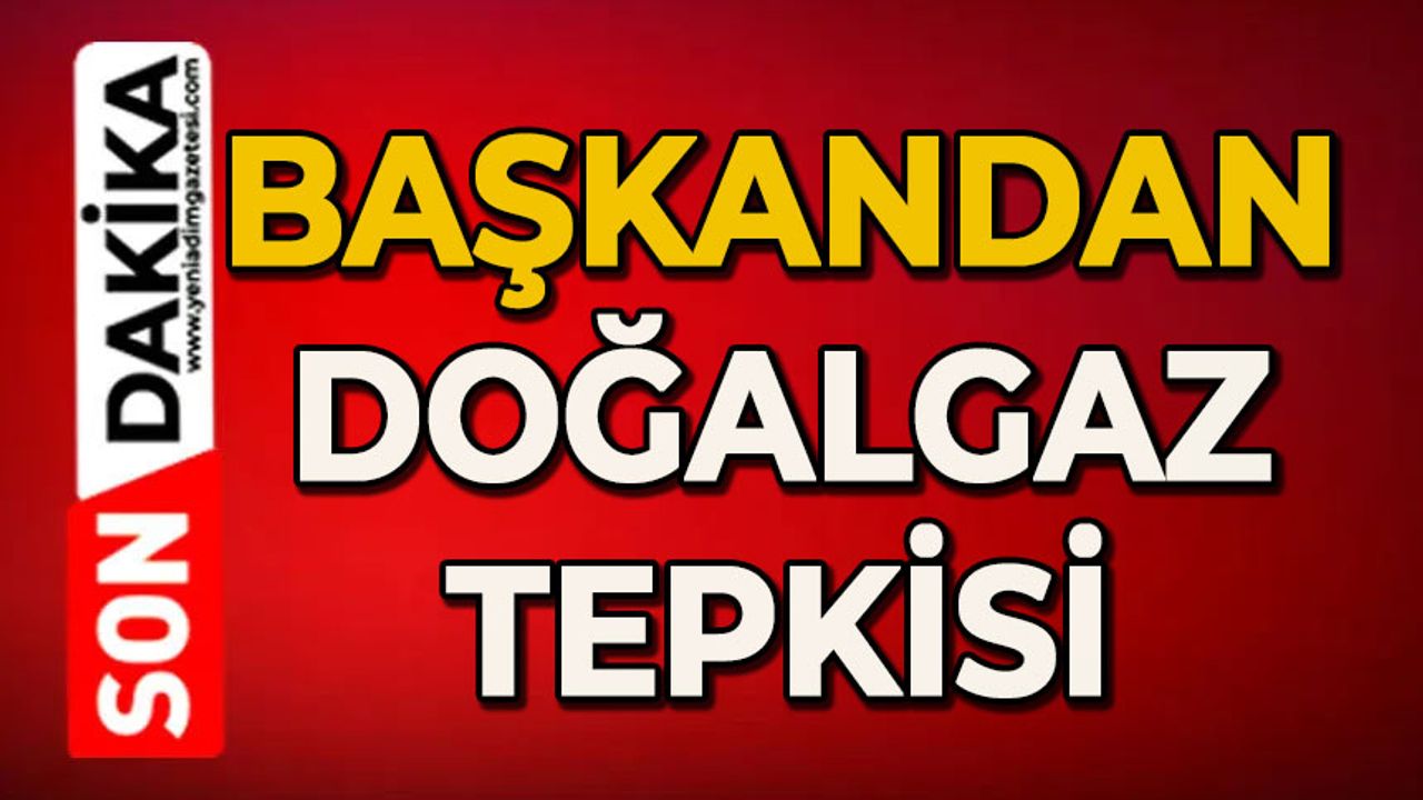 Başkandan doğalgaz tepkisi