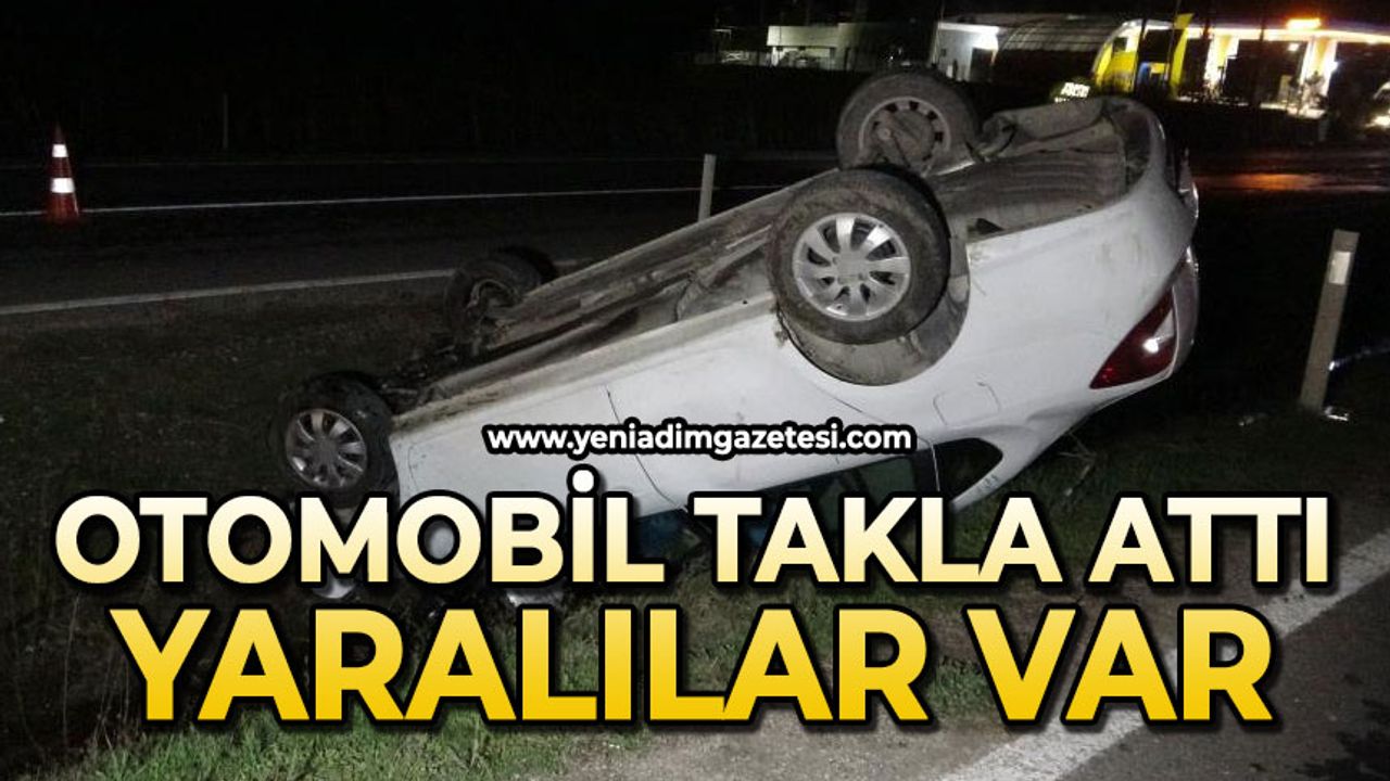Otomobil takla attı: Yaralılar var