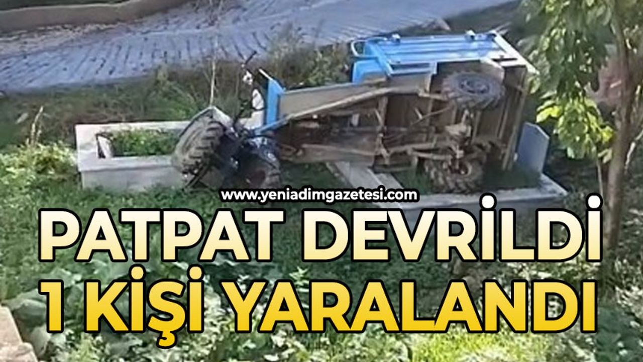 Patpat devrildi: Sürücü yaralandı
