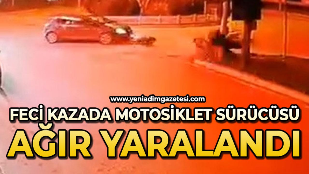 Feci kaza: Motosiklet sürücüsü ağır yaralandı