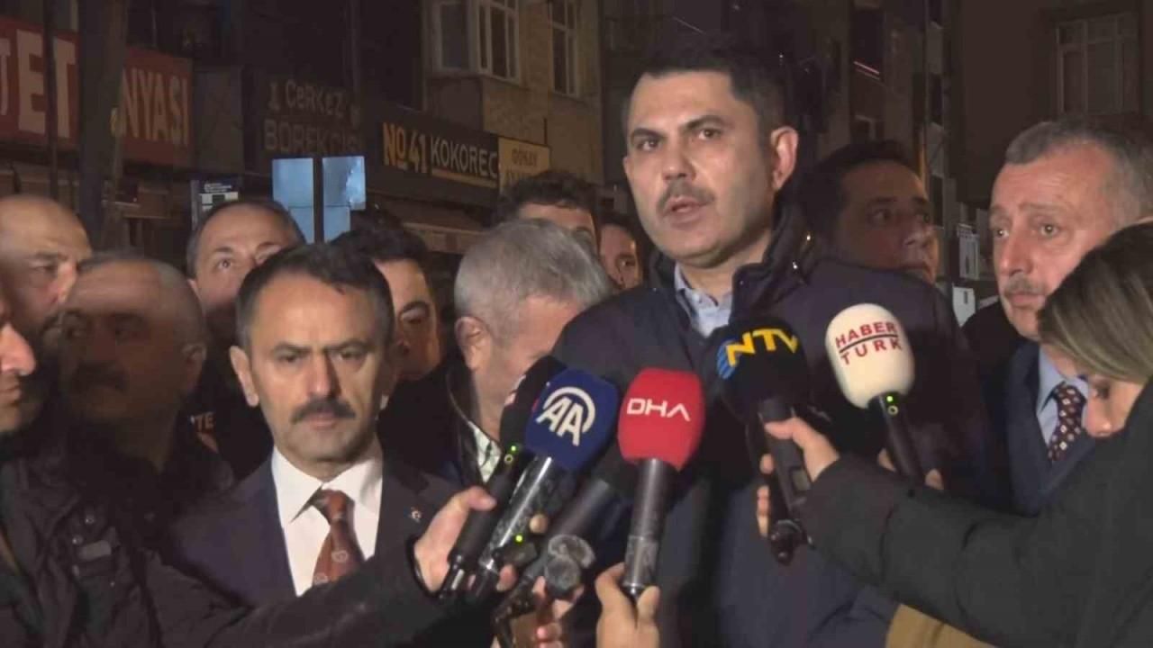 Bakan Kurum: "Gebze’de bugün itibariyle 16 bina tahliye edildi"