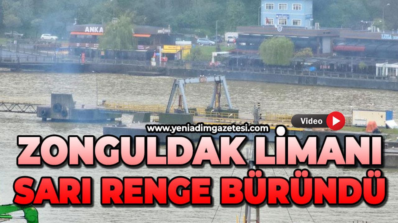 Zonguldak Limanı çamur nedeniyle sarı renge büründü