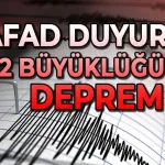 4,2 büyüklüğünde deprem oldu