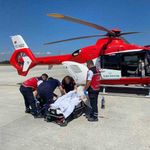 Helikopter ambulans 72 yaşındaki hasta için havalandı
