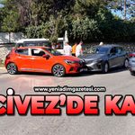 İncivez'de korkutan kaza: İki otomobil çarpıştı