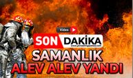 Samanlık alev alev yandı