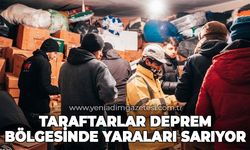 Taraftarlar deprem bölgesinde yaraları sarıyor