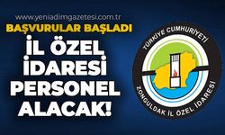 Zonguldak İl Özel İdaresi personel alımı yapacak