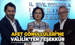 Afet Gönüllüleri'ne Zonguldak Valiliği'nden teşekkür