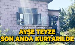 Rat Mahallesi'nde çıkan yangında 92 yaşındaki Ayşe Teyze son anda kurtarıldı!