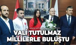 Zonguldak Valisi Mustafa Tutulmaz'a milli sporculardan ziyaret