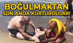 İki genç boğulmaktan son anda kurtarıldı!