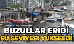 Buzullar eridi: Su seviyesi yükseldi