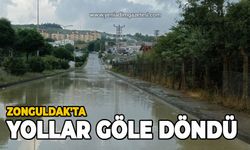 Zonguldak'ta yollar göle döndü