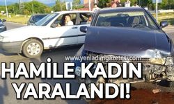 Çaycuma'da trafik kazası: Hamile kadın yaralandı