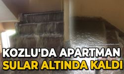 Kozlu'da apartman sular altında kaldı